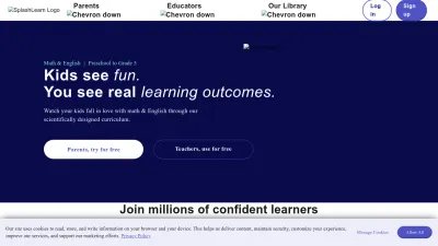 Screenshot of Splashlearn.com
