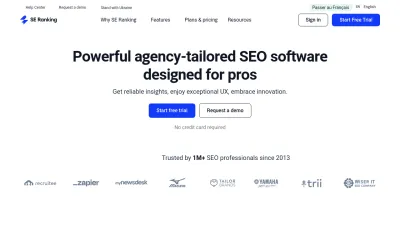 Screenshot of Seranking.com