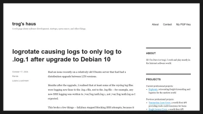Screenshot of Trog.qgl.org