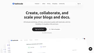 Screenshot of Hashnode.com