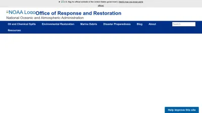 Screenshot preview of response.restoration.noaa.gov