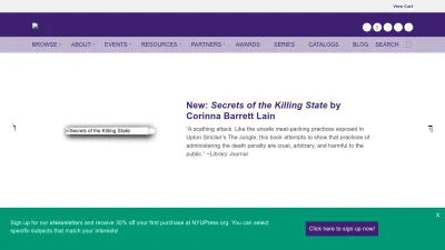 Screenshot preview of nyupress.org