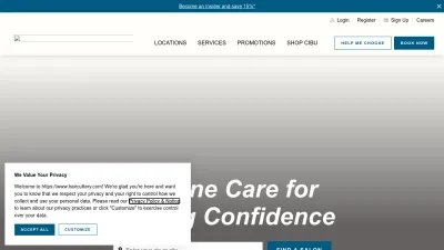 Screenshot of Haircuttery.com