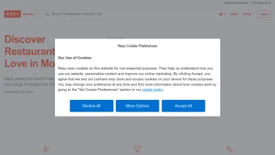 Screenshot preview of resy.com