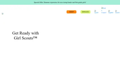 Screenshot of Girlscouts.org