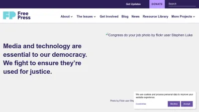 Screenshot preview of freepress.net