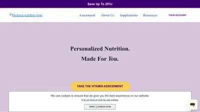 Screenshot of Personanutrition.com