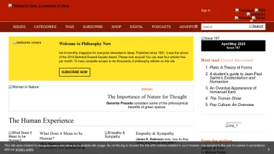 Screenshot of Philosophynow.org