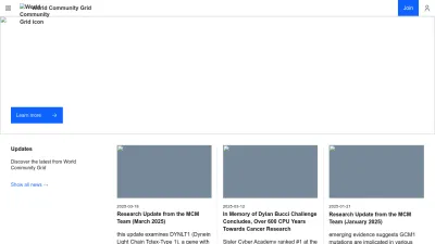 Screenshot of Worldcommunitygrid.org