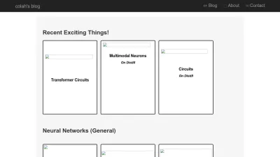 Screenshot of Colah.github.io