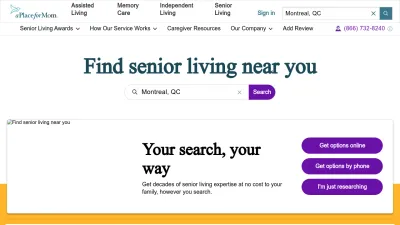 Screenshot of Aplaceformom.com