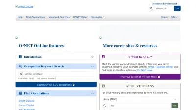 Screenshot of Onetonline.org