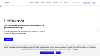 Screenshot of Ultimaker.com