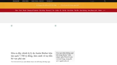 Screenshot of Kenh14.vn