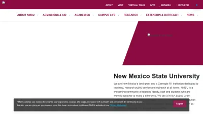 Screenshot of Nmsu.edu