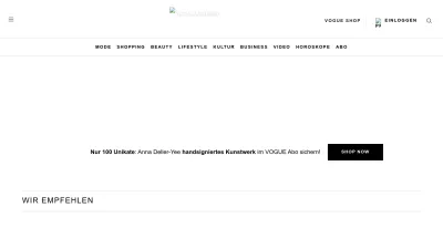 Screenshot of Vogue.de