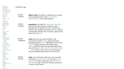 Screenshot of Openjdk.org