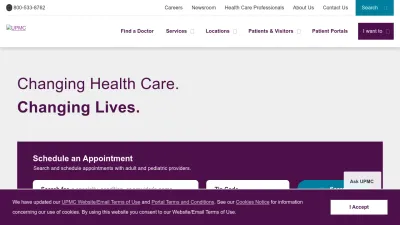 Screenshot preview of upmc.com