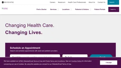 Screenshot of Upmc.com