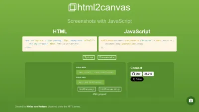 Screenshot of Html2canvas.hertzen.com