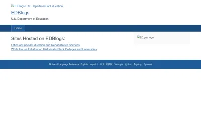 Screenshot of Sites.ed.gov