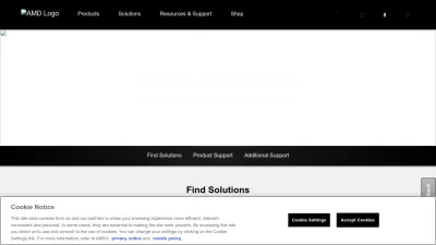 Screenshot of Support.amd.com