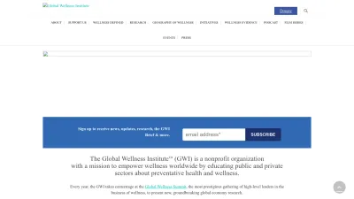 Screenshot of Globalwellnessinstitute.org