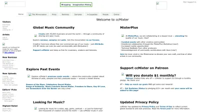 Screenshot of Ccmixter.org