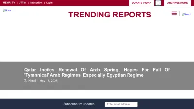 Screenshot of Memri.org