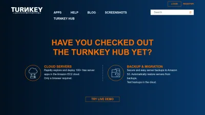 Screenshot of Turnkeylinux.org