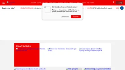 Screenshot of Hurriyet.com.tr