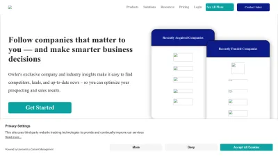 Screenshot of Owler.com