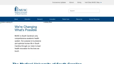 Screenshot of Web.musc.edu