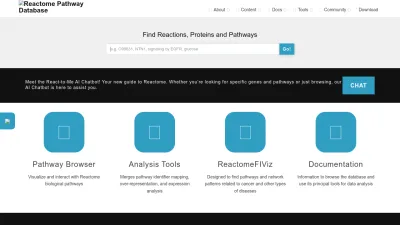 Screenshot of Reactome.org