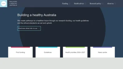 Screenshot of Nhmrc.gov.au