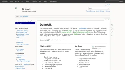 Screenshot of Dokuwiki.org