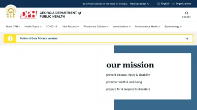 Screenshot of Dph.georgia.gov