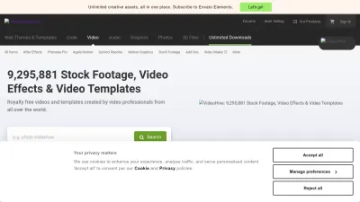 Screenshot preview of videohive.net