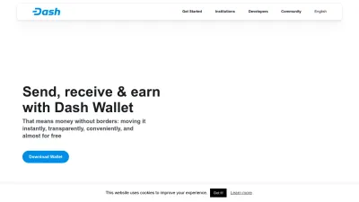 Screenshot preview of dash.org