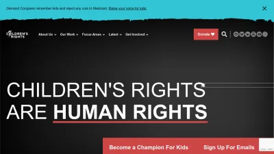 Screenshot of Childrensrights.org