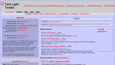 Screenshot of Fltk.org