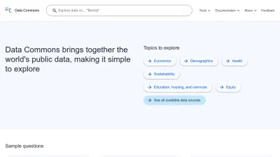 Screenshot of Datacommons.org
