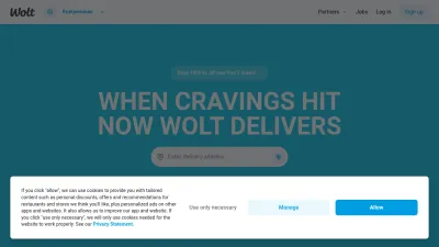 Screenshot of Wolt.com
