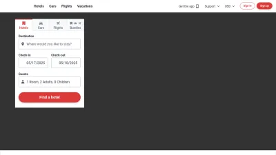 Screenshot of Hotwire.com