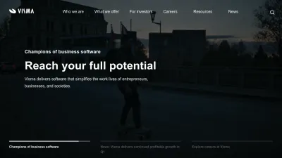 Screenshot preview of visma.com