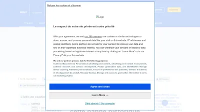 Screenshot of Lavoixdunord.fr