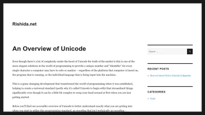 Screenshot of Rishida.net