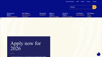 Screenshot preview of otago.ac.nz