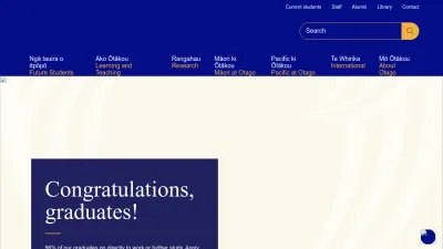 Screenshot of Otago.ac.nz