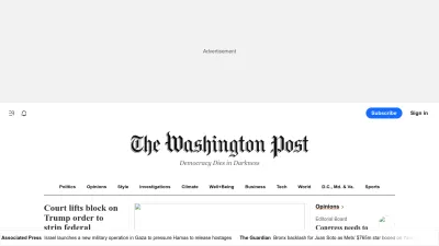 Screenshot of Voices.washingtonpost.com